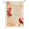 Letter From Heaven Garden Flag, Double Sided Outside Yard Farmhouse Porch Lawn Decor Banner, Cardinal Floral Remembrance Sym jjp