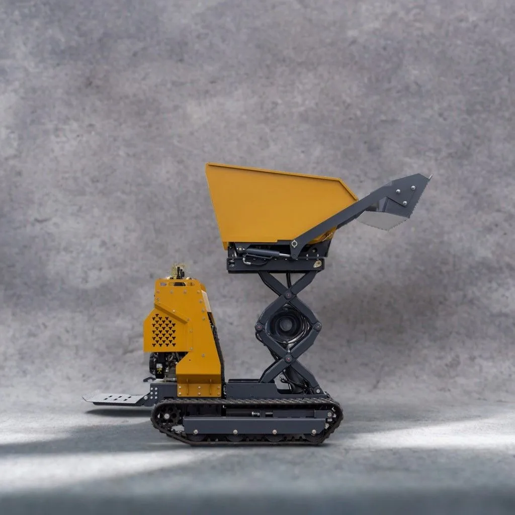 Mini Tracked Dumper Hydraulic Unloading Rubber Crawler Transporter For Construction Mud Gravel Stone Short Haul