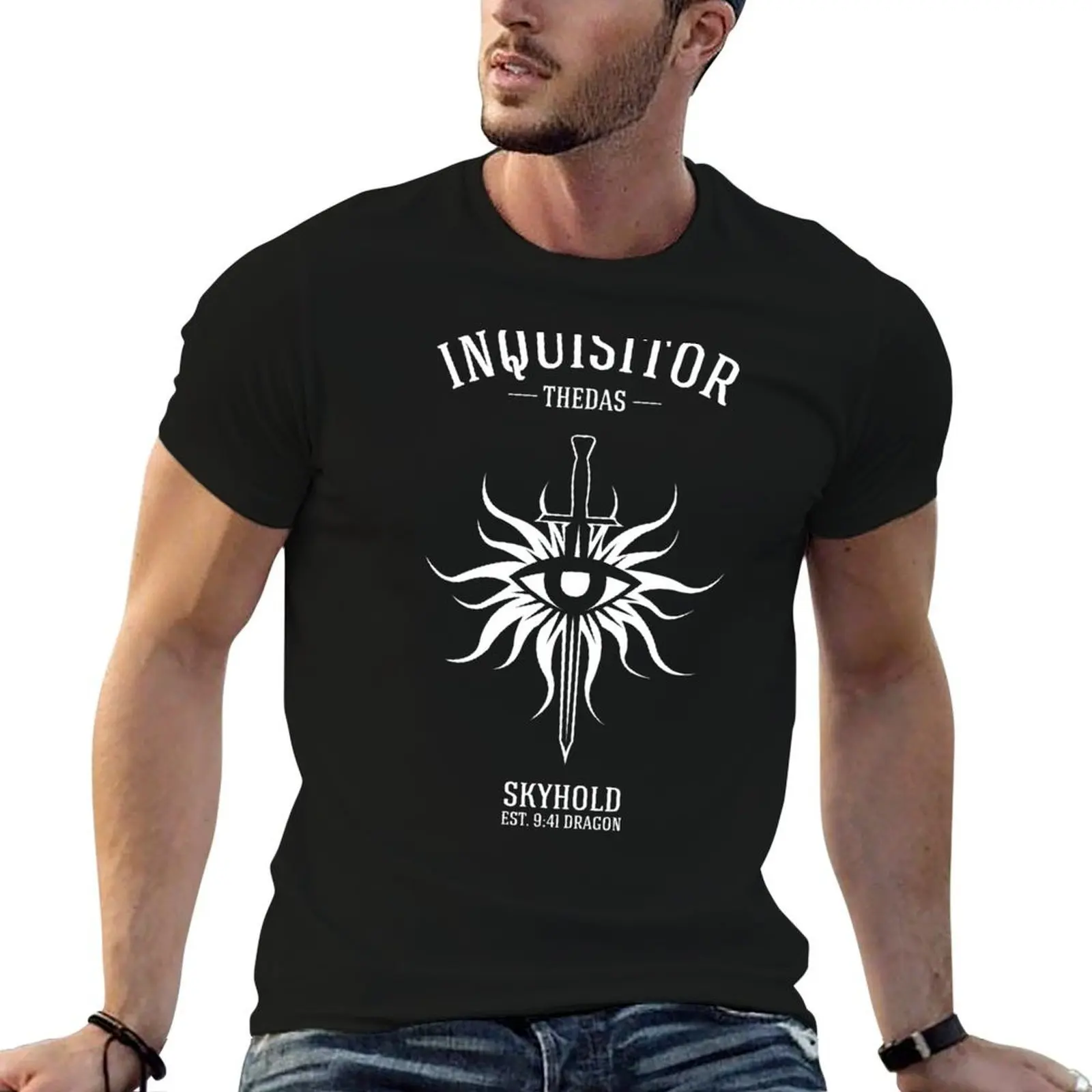 Dragon Age Inquisition: T-shirt Inquisiteur pour homme, t-shirts de créateur pour homme, t-shirts graphiques slim fit pour homme