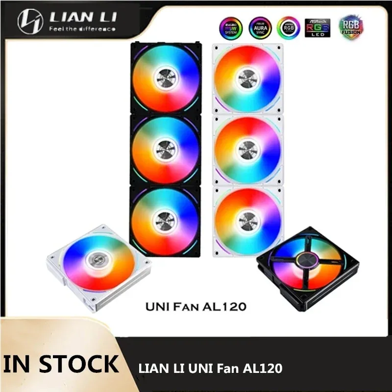 

LIAN LI UNI Fan AL120 V1 L-Connect 3 Cableless ARGB PWM Fan 3x120mm Cooling Computer Case Fan PACK With Controller