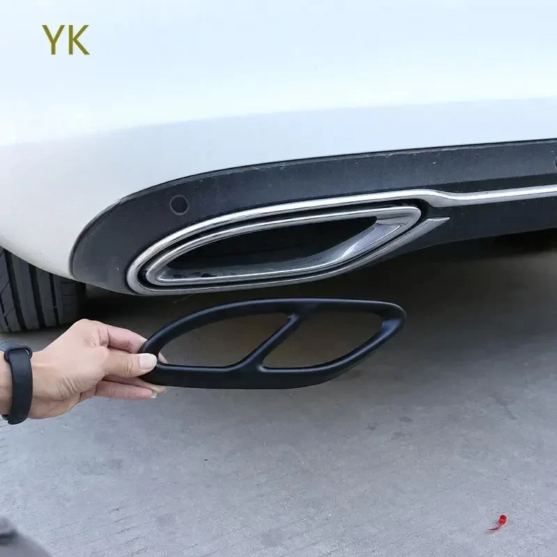

For Mercedes Benz GLC A B C E Class X253 W205 W213 W176 W177 W246 W247 2016-2019 Car Accessories Car Exhaust Pipe Cover Trim