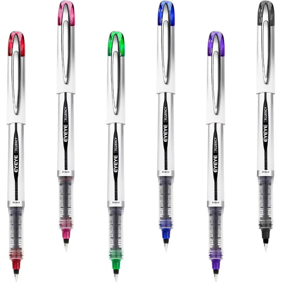 

Liquid Ink Rollerball Pen 0.7mm 6 Assorted Colo Medium Point Pen Quick Dry Liquid Ink Pens Fine Point Smooth Writing Pens for J