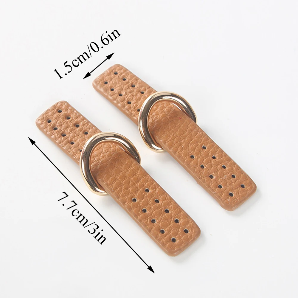 2PCS Leather Sewing On Leather Snaps Fasteners Replacement Bag Buckle DIY D Buckle PU Handbag Parts Backpack Block Lock Bag Part