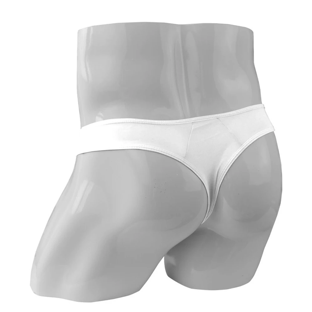 

Fashion Comfortable Underwear Mens Solid Color T-back Thongs Transparent Elephant Nose Pouch Regular See-Through