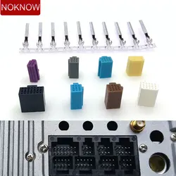 Car 4 6 8 10 14 Pin Connector Jack Car Stereo Android Navigation Multimedia Radio Plug Rubber Male Shell Terminal RCA Cable