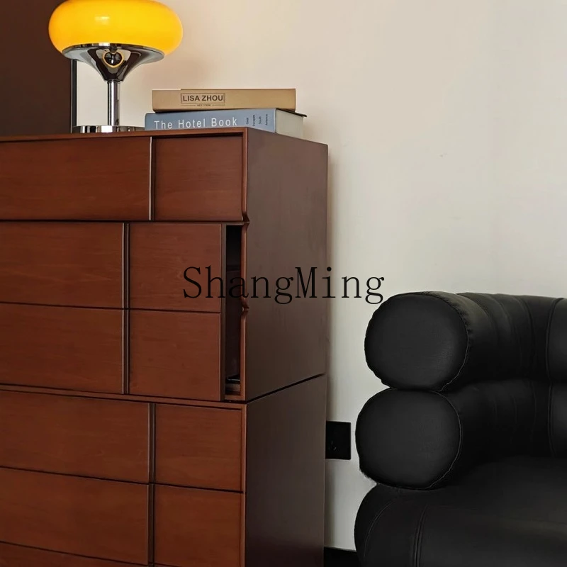 SM simple advanced sense combination cabinet solid wood surface card door storage storage TV chest