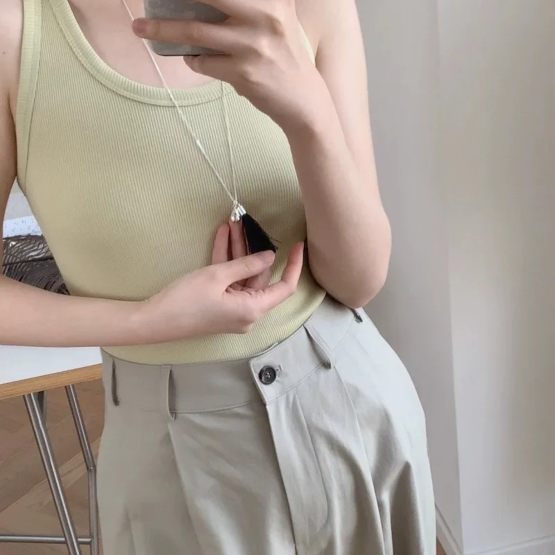 

South Korea's Same Delicate Tassel Water Drop Necklace Niche Retro High-end Light Luxury Fashionable Thin Chain Long Chain