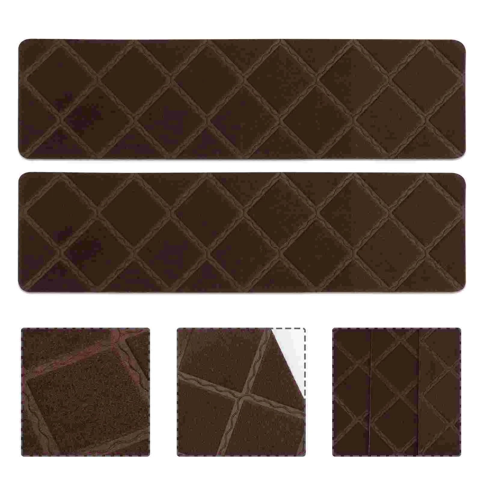 4 Pcs Stair Mat Treads Carpet Rugs Slide Rail Indoor Runner for Elders Polyester Stairs Non Slip Outdoor Non-slip Child