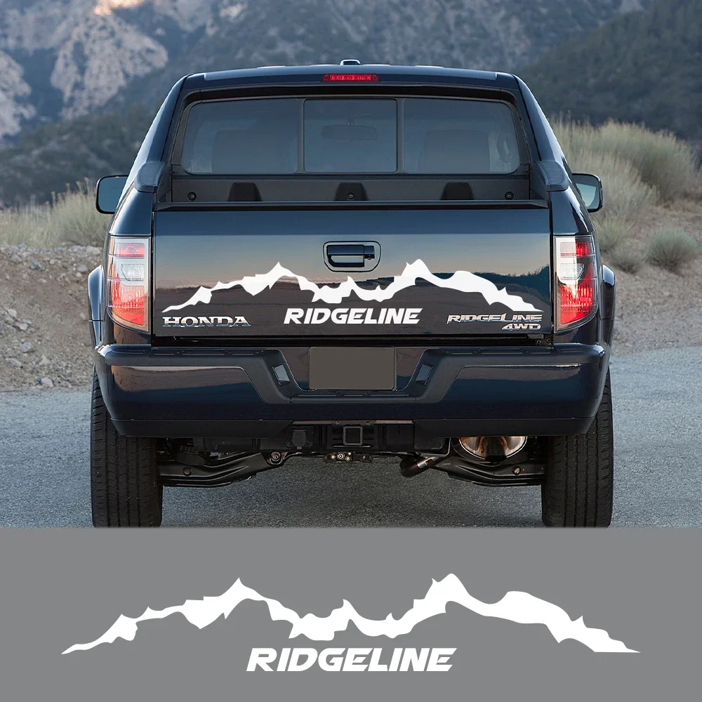 Car Tail Trunk Stickers For Honda Ridgeline Sport Black Edition Mountain Graphics Pickup Decoration DIY Auto Tuning Accessories