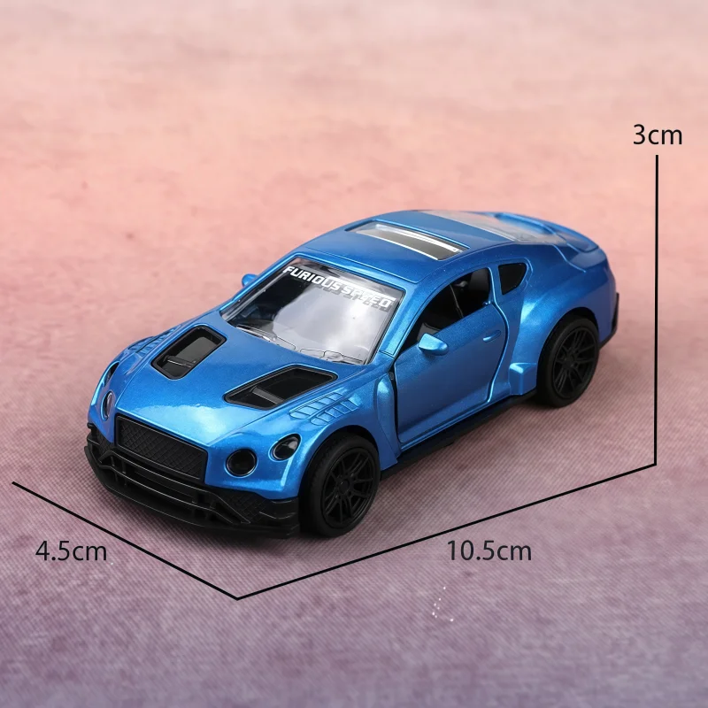 Die Casting Simulation Super Sports Car Toy, Pull Back Alloy Racing Car Model, Can Open Car Door, Collectible Gift