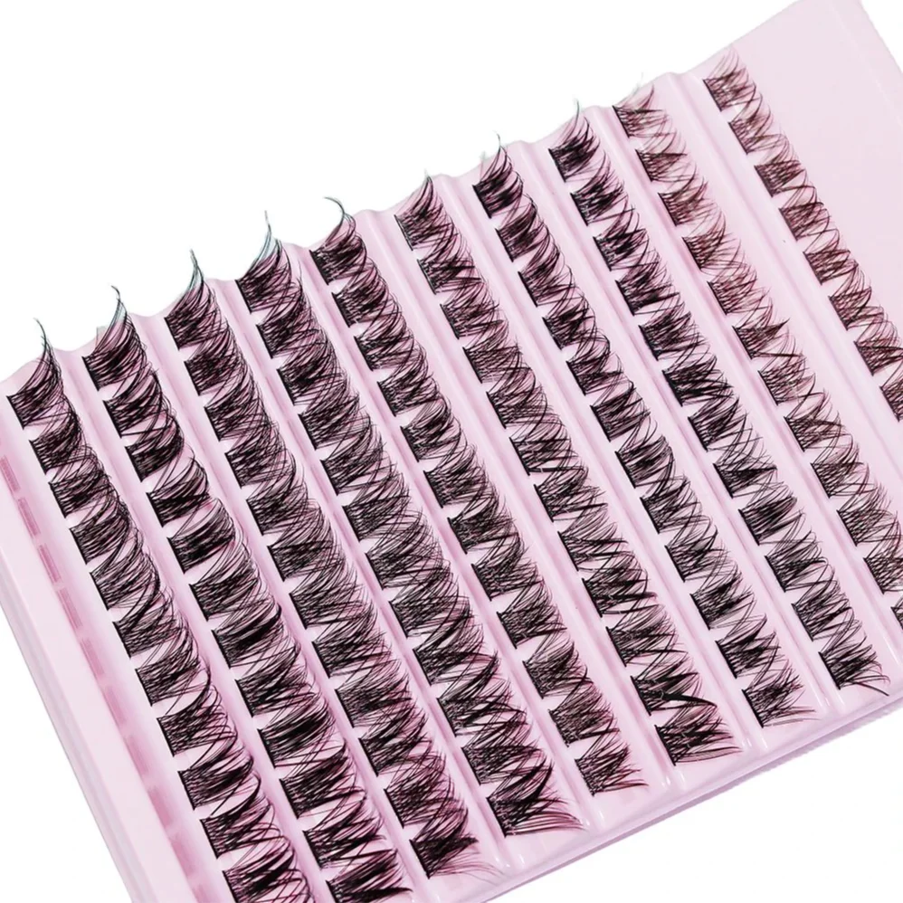 MJLash Clusters 120pcs Cluster Lashes 8-16mm Wispy estensioni delle ciglia individuali ciglia dall\'aspetto naturale D Curl Fluffy Cluster Lashes