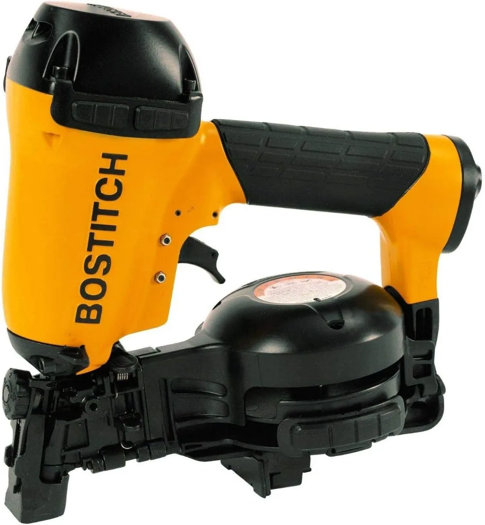 

BOSTITCH Coil Roofing Nailer, 1-3/4-Inch To 1-3/4-Inch (RN46) The Sliding Nail Gun Has Lightweight Aluminum Housing