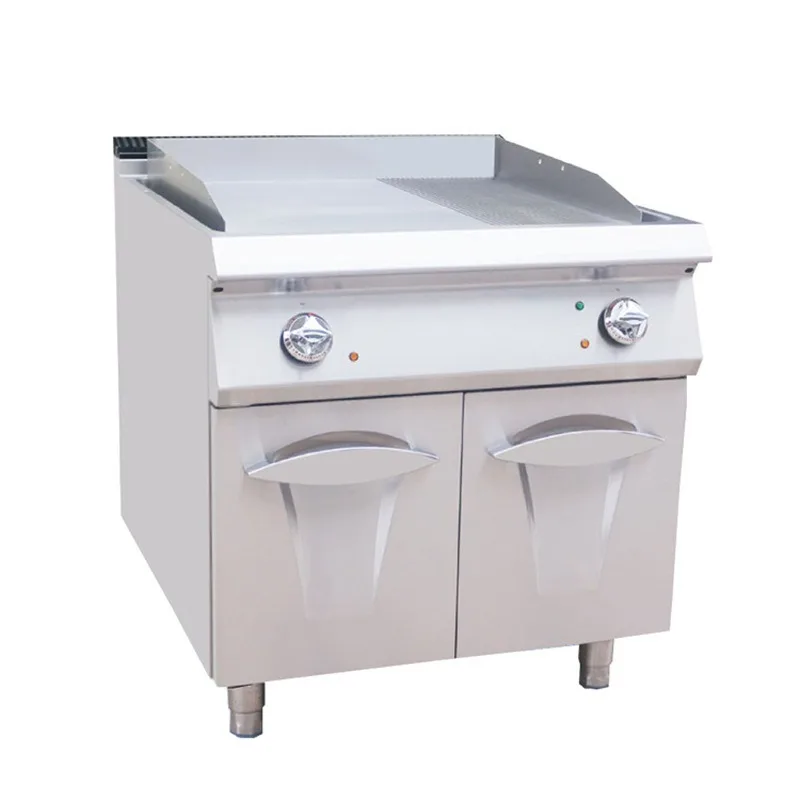 

Commercial vertical electric grill iron plate grill with cabinet seat fried steak essential snacks hot topic power