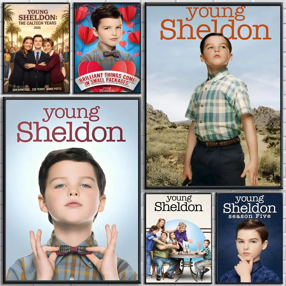 Young Sheldon TV Series Poster posters for bedrooms and living rooms—high-definition cartoon movie-themed wall art.