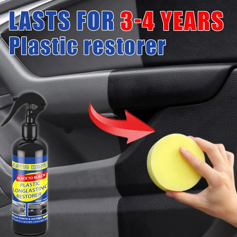 Car Plastic Restorer Back To Black Gloss Plastic Renovator Longlasting Coating Leather Restore Auto Polish Cleaning Products