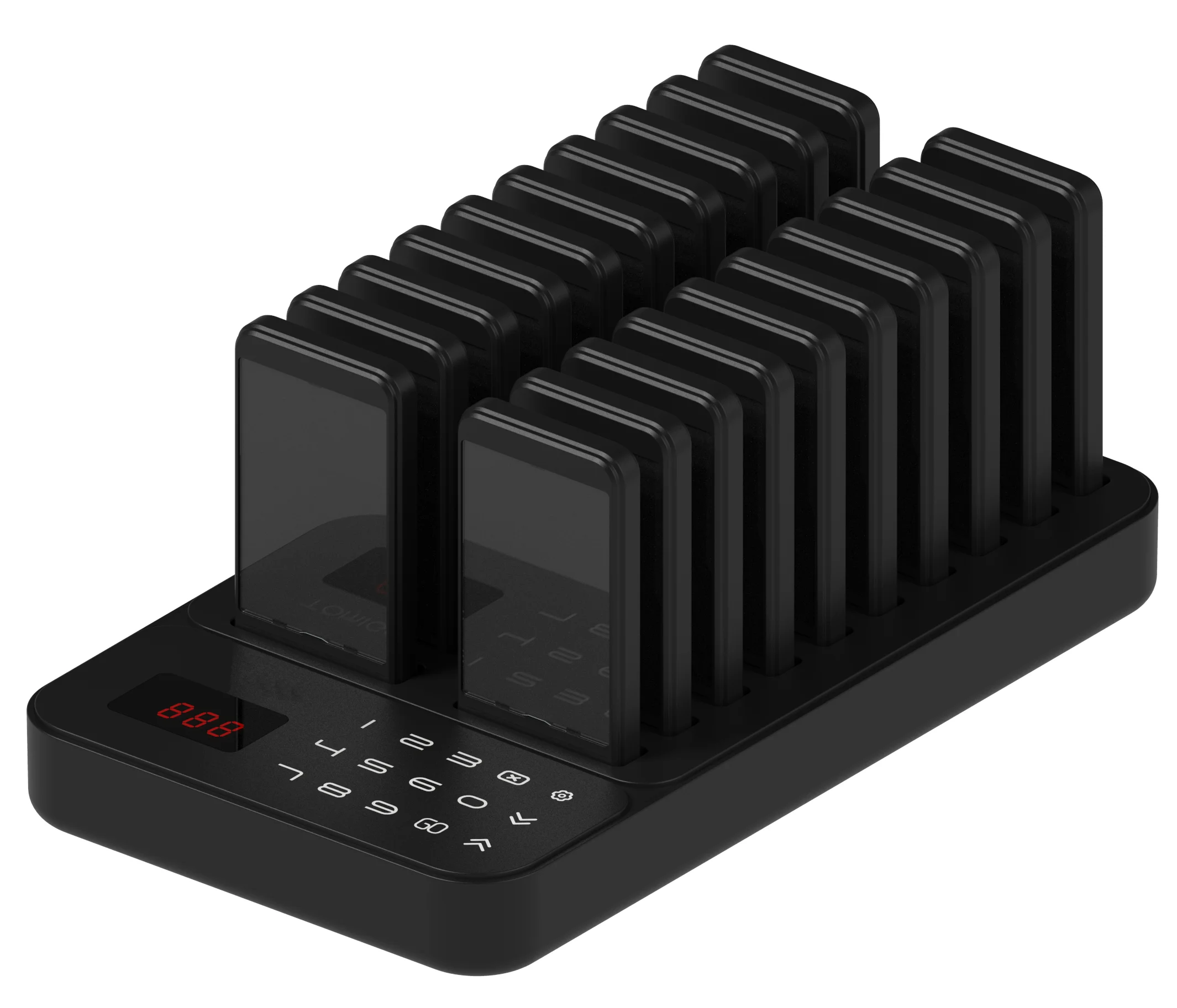 

Beeper Pager System Restaurant Cafe Ice Cream Shop Waiting in Line for Meal Pickup 20 Units Ml-T20b Communication Distance 150m