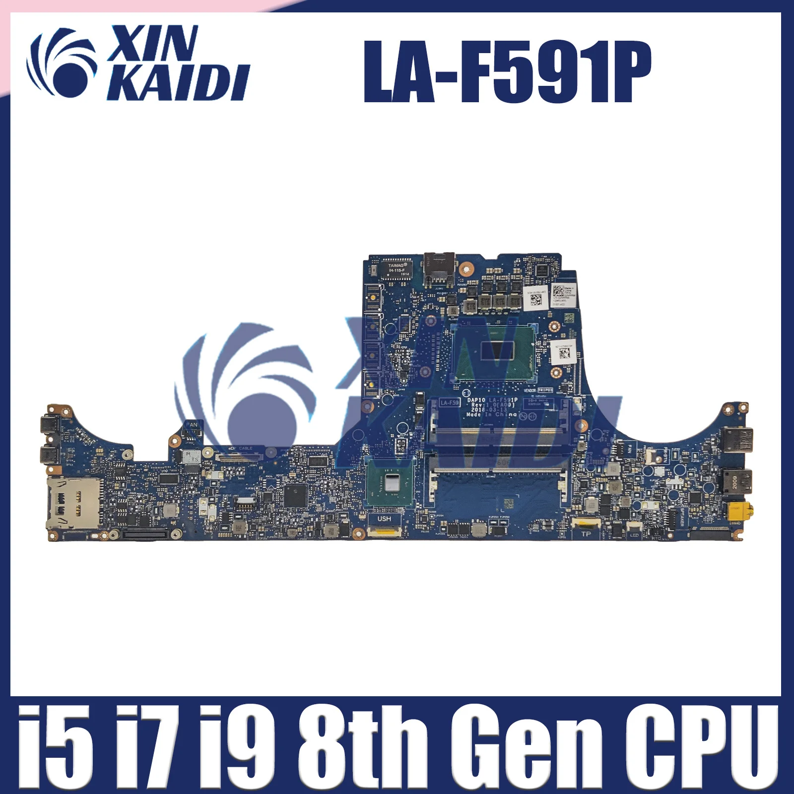 LA-F591P Notebook Motherboard For Dell Precision 7530 Laptop Mainboard CN-02NRRM 2NRRM with E-2176 E-2186 I5 I7 I9 8th CPU