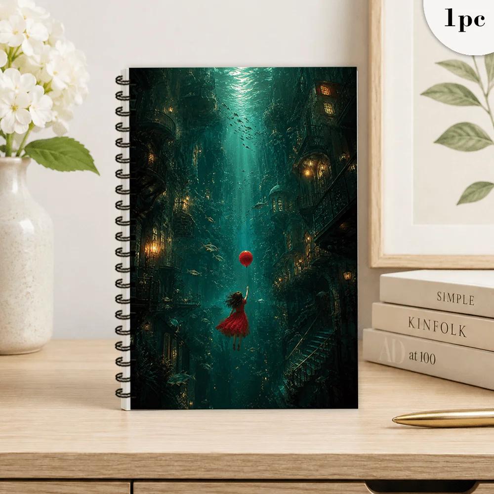 Dark Fairy Tale Style  Notebook 1pc, Blank Lined Pages, Ideal Gift for Note-Taking, Inspiring for Everyone, Perfect for Students