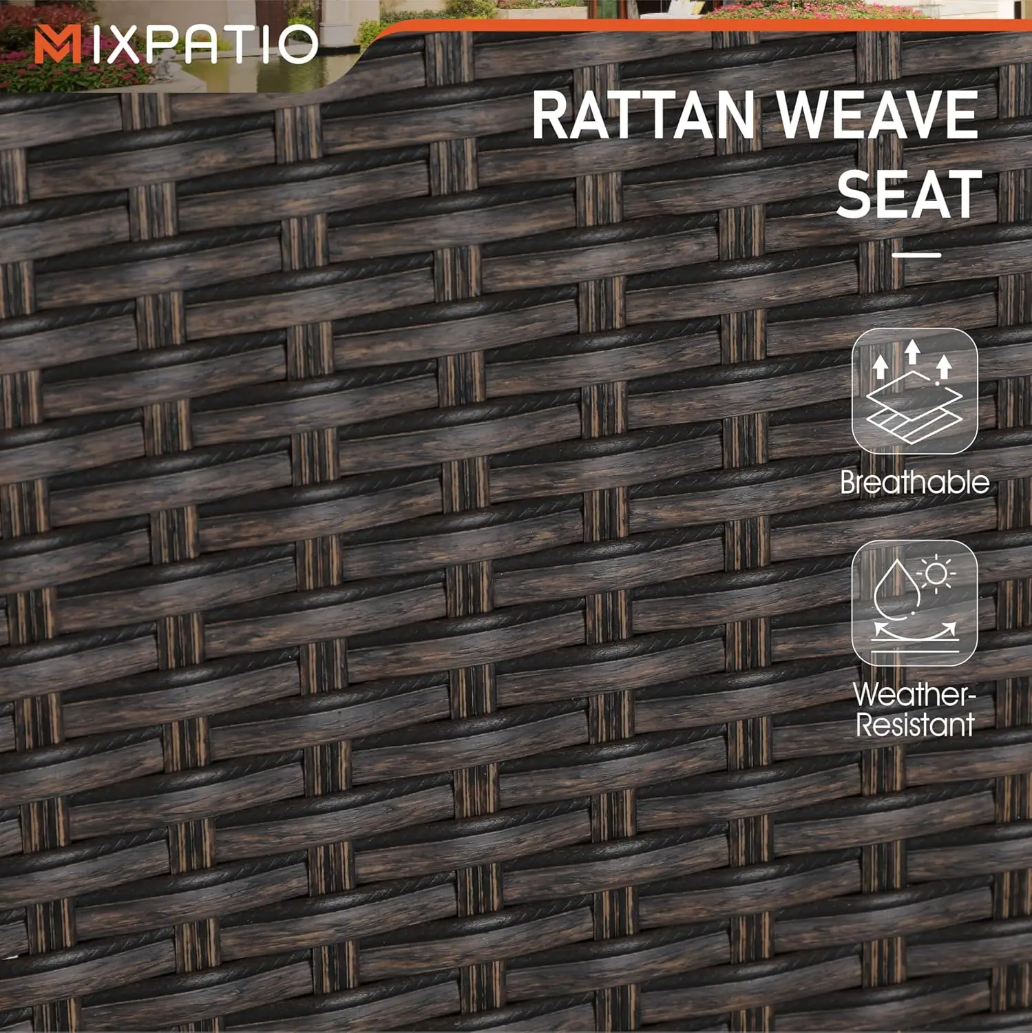 

Комплект садовой мебели из 5 предметов: стол и 4 стула для патио, плетеные стулья с подушками и 1 индивидуально изготовленный элемент.