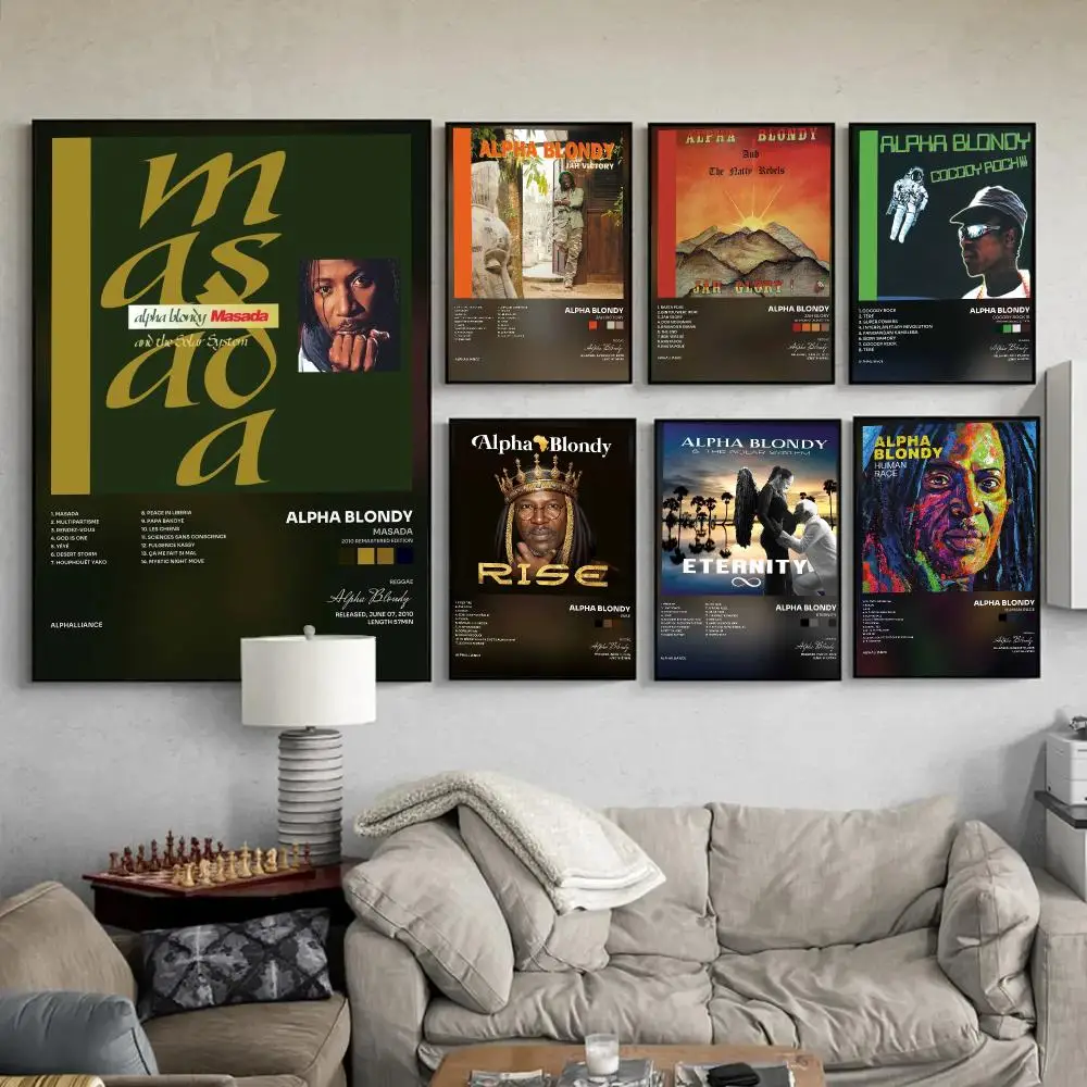 Singer A-Alpha Blondy Poster Wall Art Poster Print Decorative Picture for Living Room Bedroom Home Decor