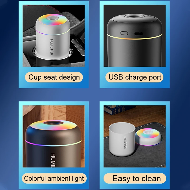 Красочная лампа для дома, мини-увлажнитель воздуха, диффузор аромата, USB настольный автомобильный эфирное масло, ароматический увлажнитель, распылитель тумана 180 мл
