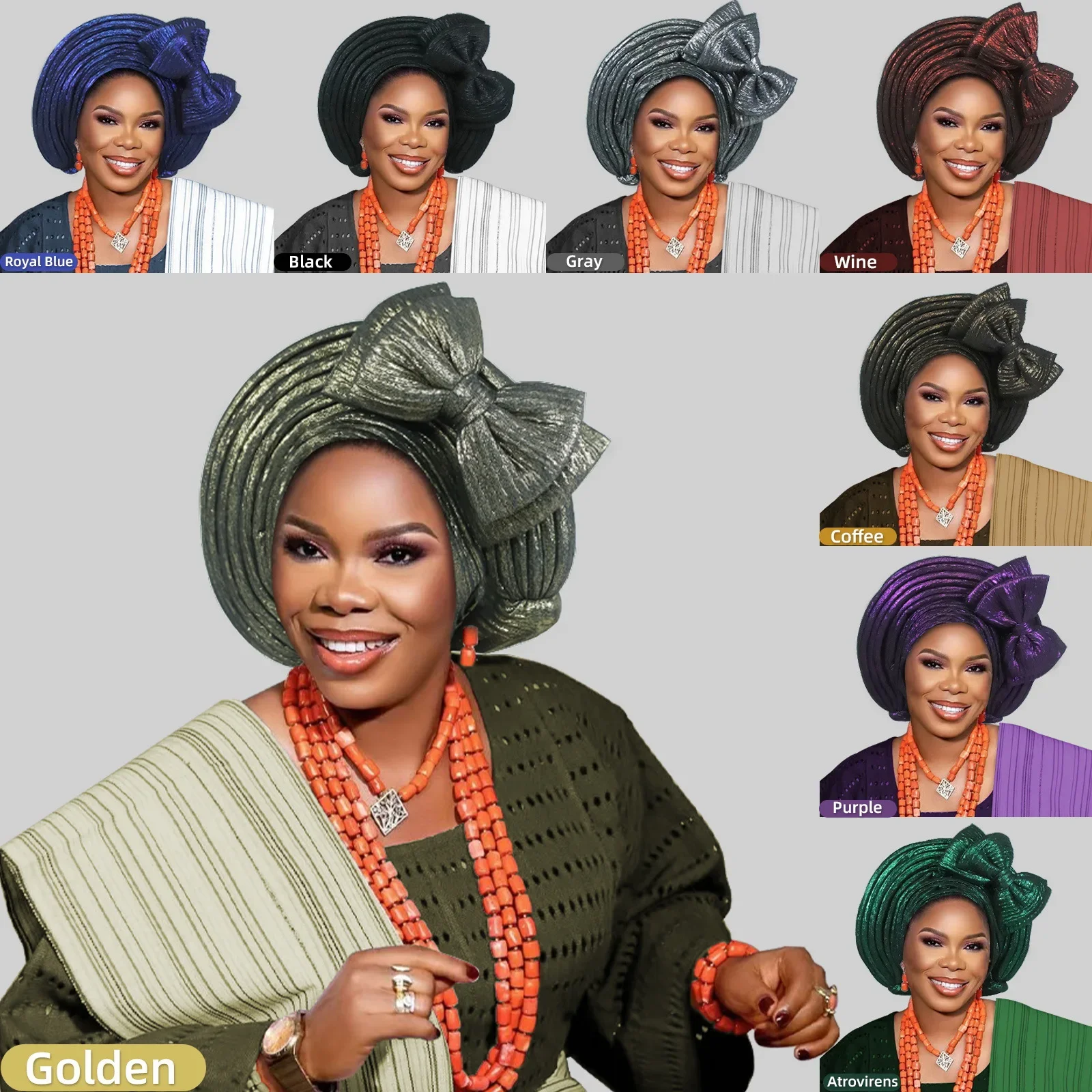 Female Head Wraps 2025 Headtie African Autogele Women's Turban Cap Nigeria Wedding Auto Geles Party Headpiece African Headtie