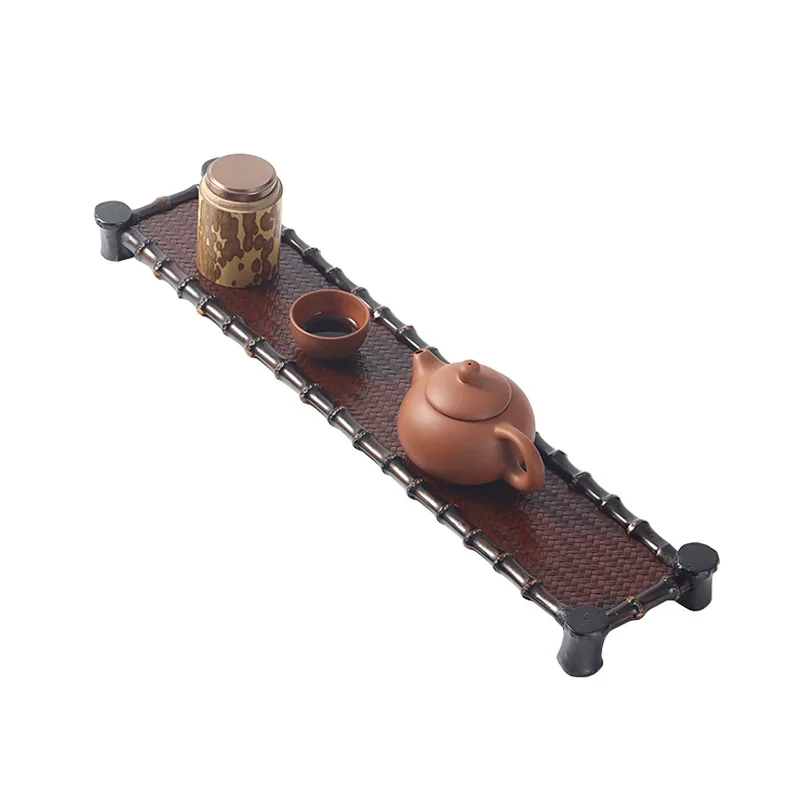 

Purple bamboo whip mat dry brewing table, bamboo tea tray tea table, handmade Zen tray