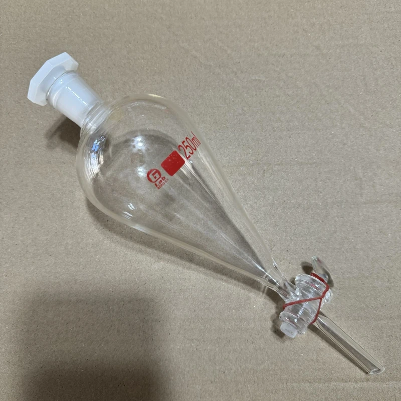 1pc Pear-shaped Glass Separation Funnel with Standard Mouth 30ml/60ml/250ml/500ml/1000ml separating for Laboratory Experiment