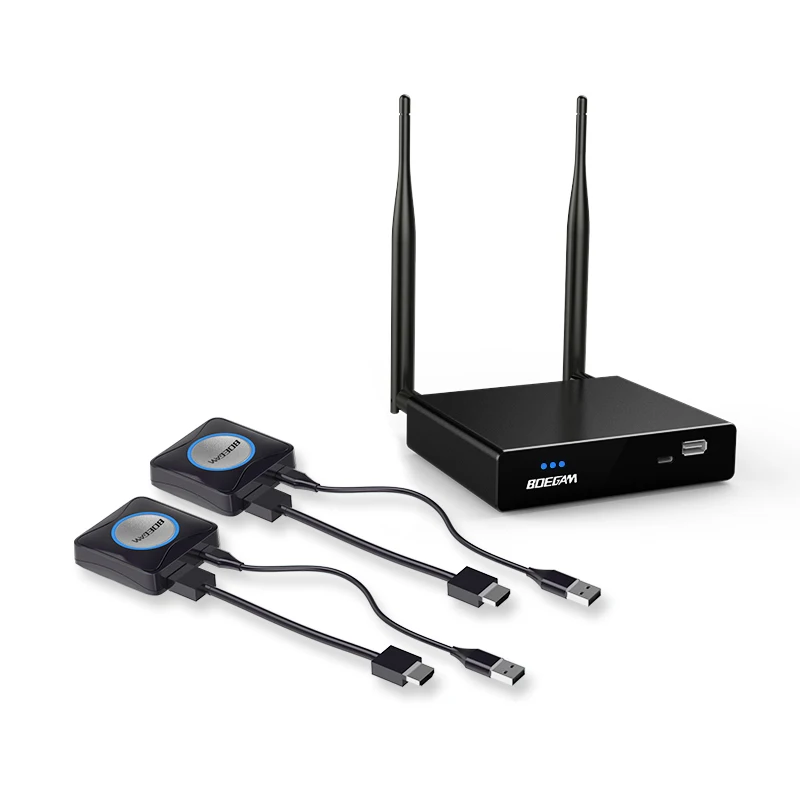 Low Latency Plug-and-Play One-Click 4K Wireless Screen Casting System Support iOS, Android, Windows, MacOS, Multi-Platform