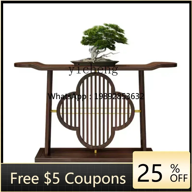 

ZZ Ugyen Wooden Hallway Table Modern New Chinese Style Console Tables Entry Door a Long Narrow Table Solid Wood Side View Sets
