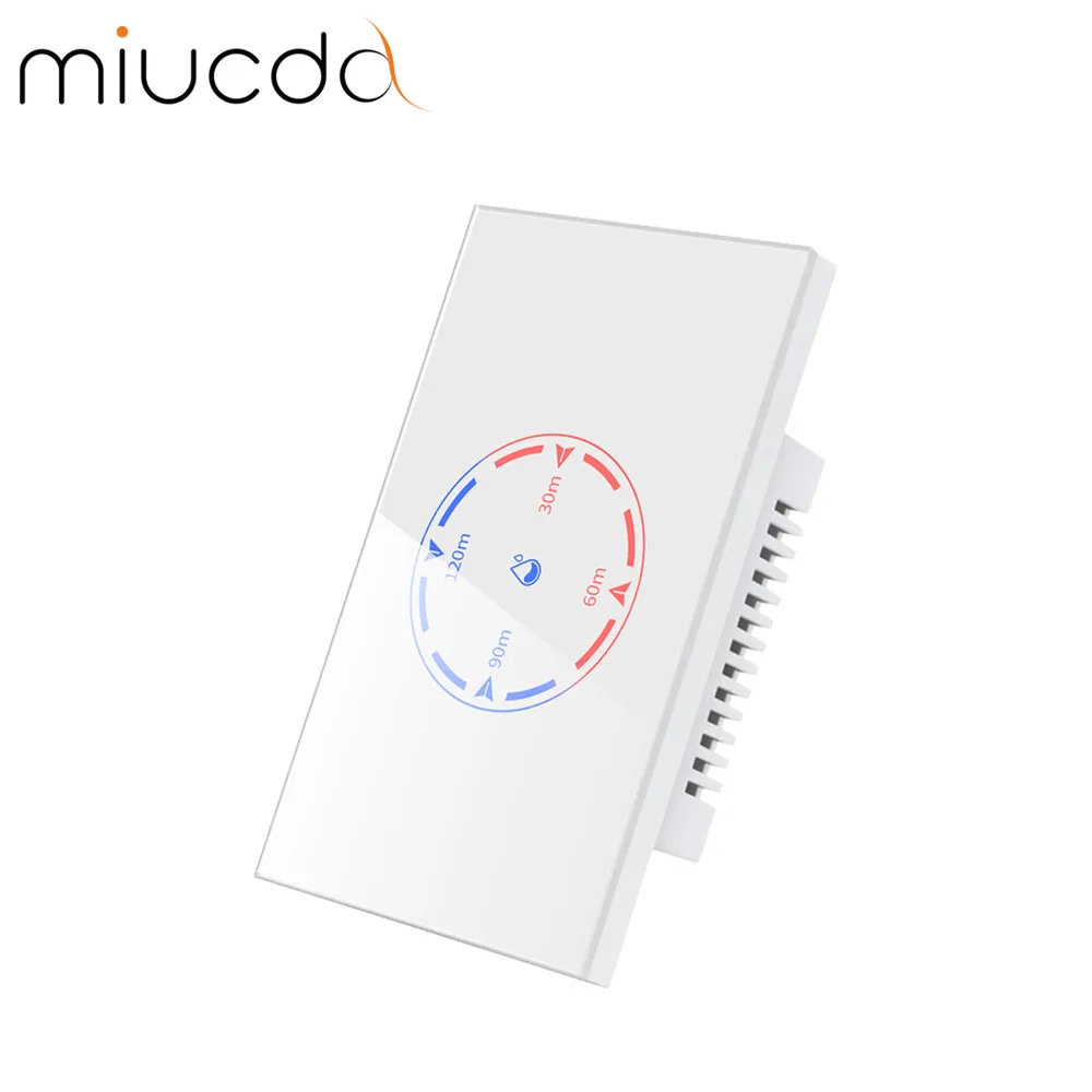 

Умный переключатель котла MIUCDA Tuya, Wi-Fi 20A/4400 Вт, водонагреватель, сенсорный переключатель, поддержка настройки времени, для Alexa Google Home