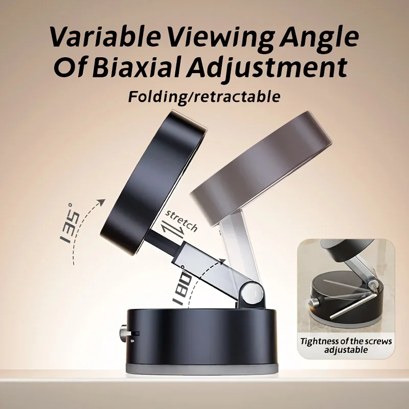 Car Magnetic Phone Holder Foldable Car Phone Mount Dashboard Phone Bracket 360 Degree Rotation Vacuum Suction Cup GPS Stand