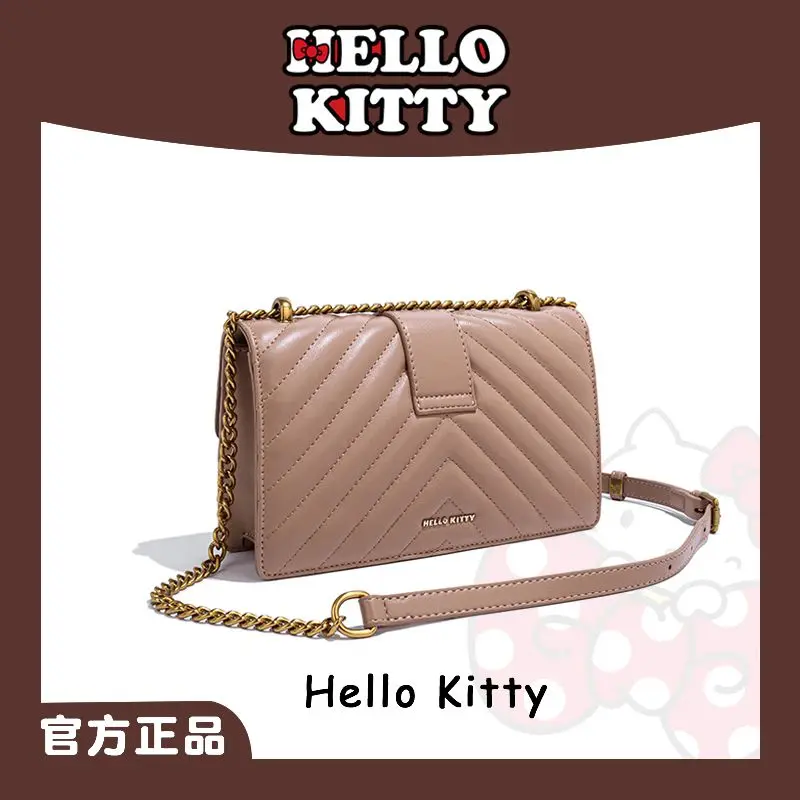 Sanrio Hello Kitty Women Crossbody Bag Cartoon Luxury Handbag Shoulder Bags Brand Sequined Tassel Clutch Small Bag Purse Party