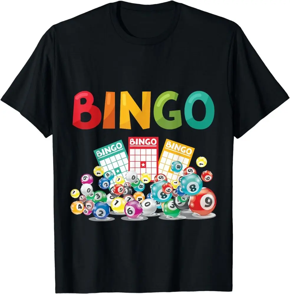 Bingo -  Cards Lettering Lucky Gambling T-Shirt sAnime Pattern Clothing Y2K Summer