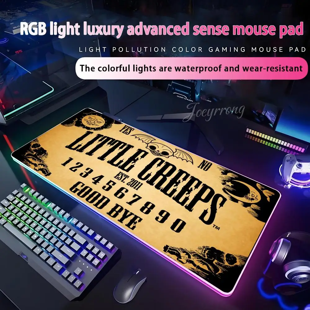 

Oujia Mouse Pad RGB Mouse Pad Extended Gaming Keyboard Seven Colors LED Mats Large 1000x500mm XXL Gamer