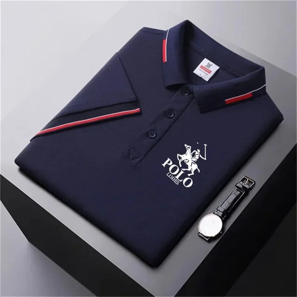 Men's short-sleeved polo shirt summer breathable shirt T-shirt high-quality business casual half sleeve comfortable top 2024