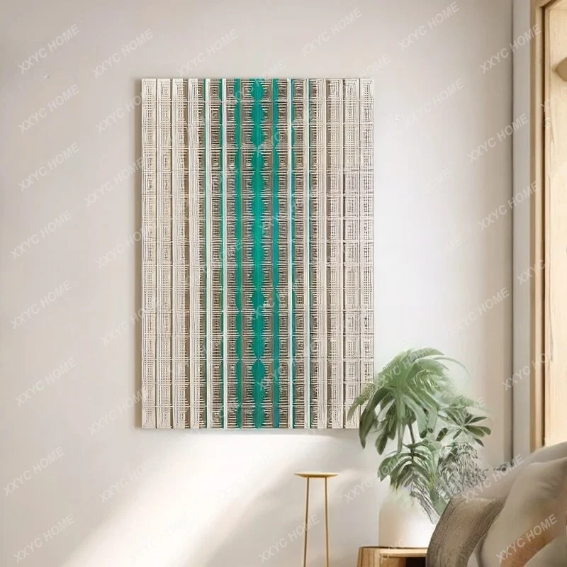 Handmade rope three-dimensional living room background wall decorative painting simple entrance restaurant painting