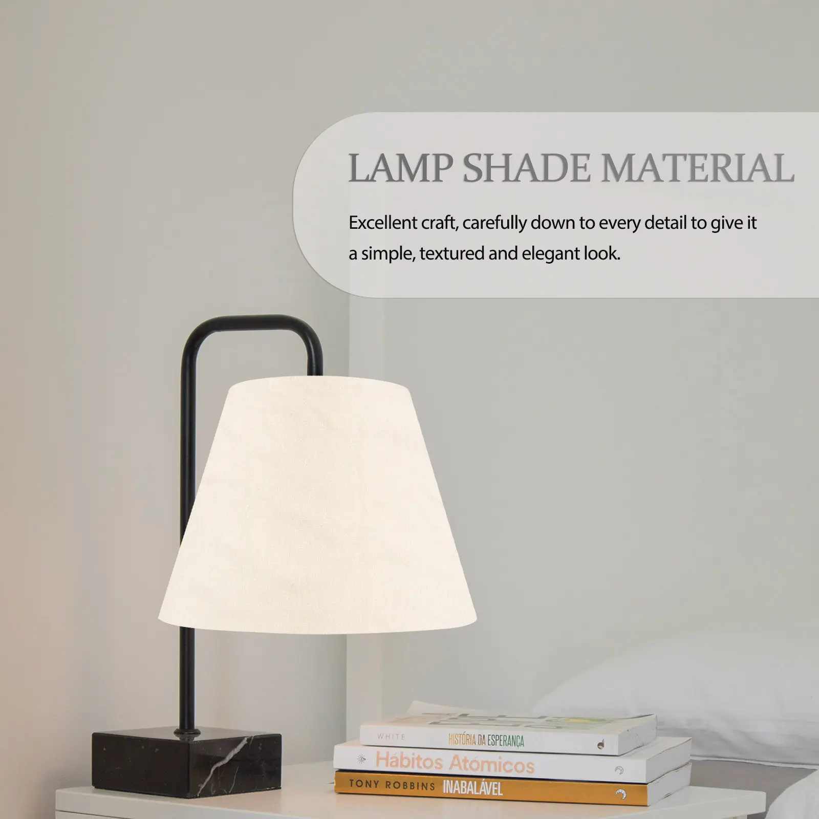 Pre-Cut Lamp Shade Fabric Material DIY Light Cover for Bedroom Living Room Kitchen Hallway Decorative Eye-Friendly Home