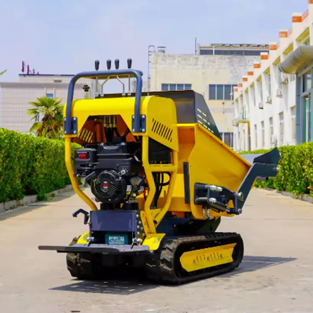 Narrow Mini Crawler Dumper Mini Track Loader Self Loading Hydraulic Lift Mini Dumper Tracks Loaders for Greenhouse Crops