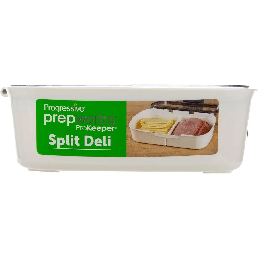 Recipiente de armazenamento de alimentos ProKeeper Split Deli com vedação de silicone AirTight e tampa compatível com apagamento a seco 11.75
