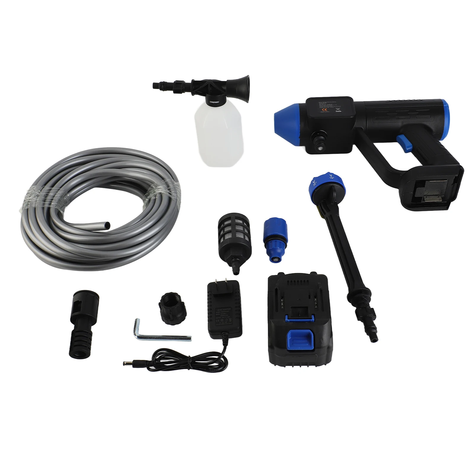 

Ручная мойка высокого давления 50 бар/725PSI 350 Вт, бесщеточный двигатель, портативный мощный очиститель, вилка стандарта США, 6-режимный инструмент для автоматической очистки