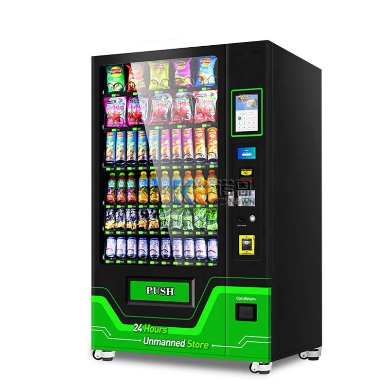 2025 Touch Screen Custom Combo Vending Machines Snacks Drink French Fries Food Kiosk