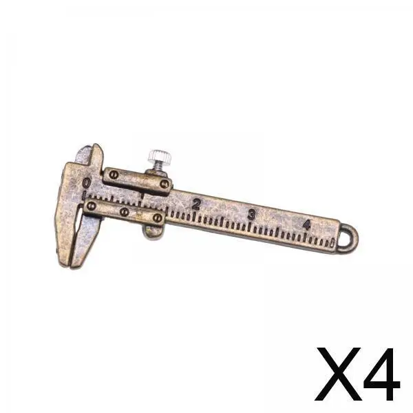 

4x штангенциркуль для кукольного домика, мини-линейка для кукольного домика, подарки на день рождения, миниатюрные аксессуары для кукольного домика, украшение сцены для учебы