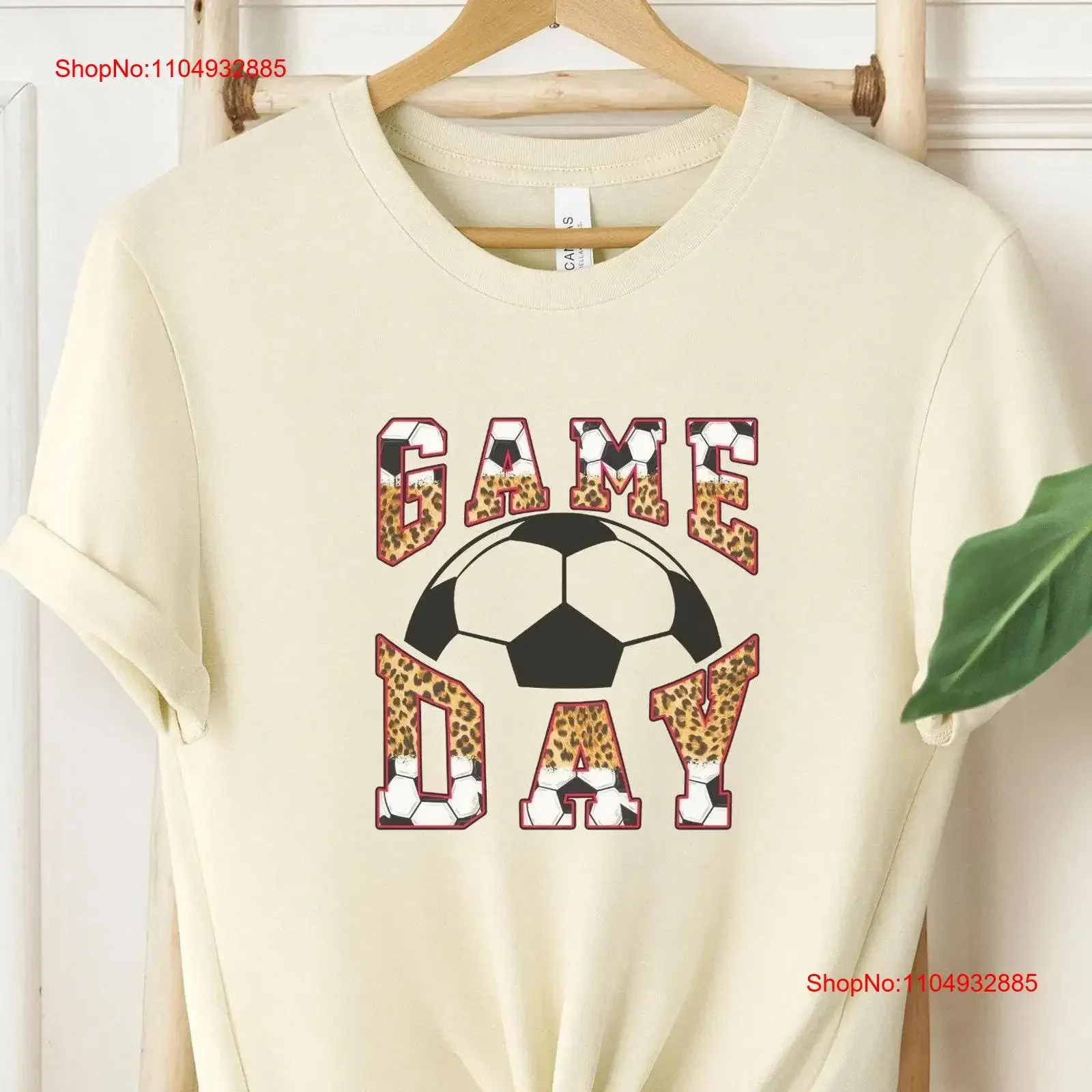 

Game Day T Shirt Woman Man Leopard Ball Footbool Lover Mom School Spirit vintage Washed homme Soft streetwear graphic
