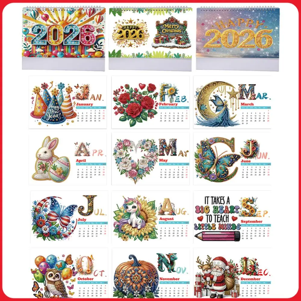 

Diamond Painting Calendar Diamond Painting Monthly Calendar Kit Monthly Flip Tabletop Calendar for Home Office Planning