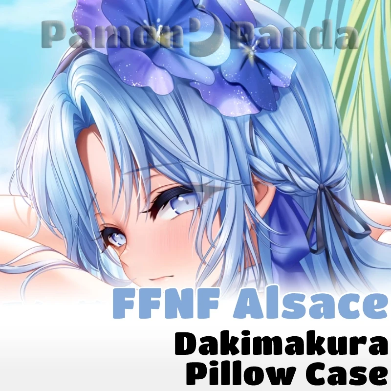 FFNF Alsace Dakimakura Azur Lane Game Pillowcase Hugging Full Body Pillow Case Sexy Cushion Cover Home Bedding Decor Otaku Gift