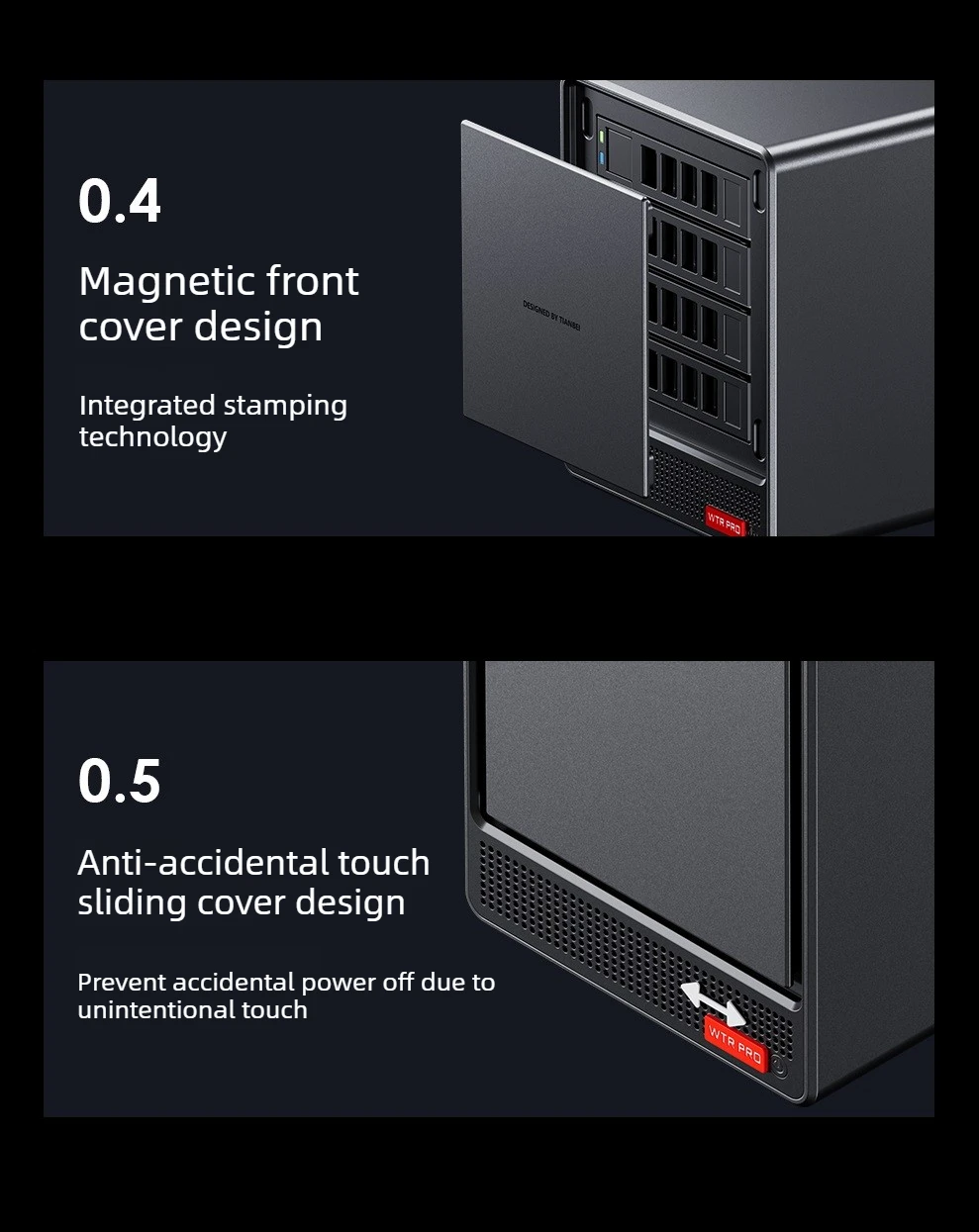AOOSTAR WTR Pro NAS Mini PC AMD Ryzen 3 Pro 5450U 1*DDR4 Support 3.5" HDD*4 2*M.2 NVMe SSD 2*2.5G LAN Desktop NAS DIY Computer