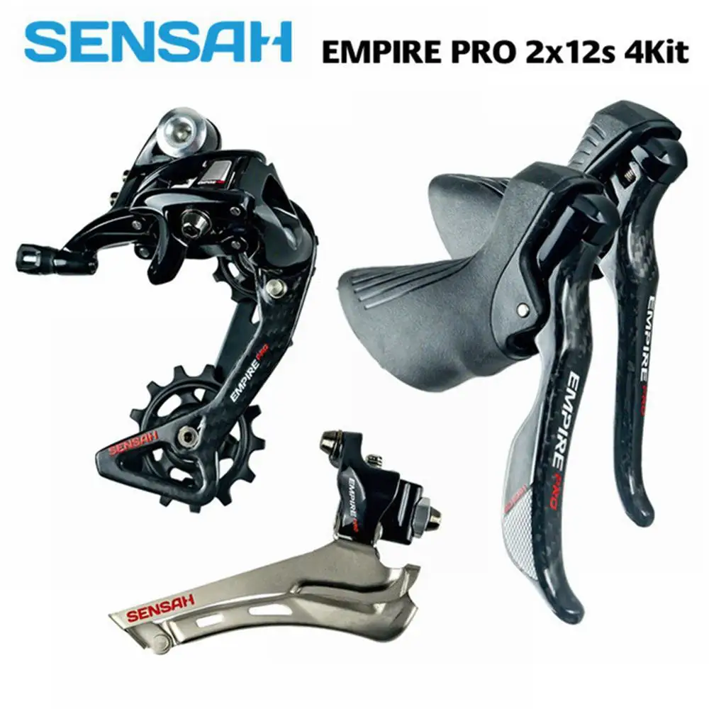 NEW SENSAH EMPIRE PRO 8Kits Carbon fiber 2x12 Speed 24s Road Groupset R/L Shifter+R/F Derailleurs+ZRACE Cassette/Chains/Brake