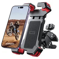 Joyroom Motorcycle Phone Holder Mount Phone Holder For Bicycle Scooter ATV/UTV 4.7-6.8” Mobile Phone Stand Shockproof GPS Clip