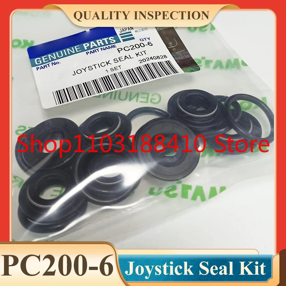 

Joystick Seal Kit for Komatsu Excavator Pilot Valve Repair Kit Operating Lever O-ring PC200-6 6D95 6D102